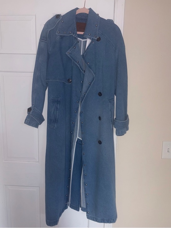 Freda Salvador Jackets & Blazers - Freda Salvador Long Denim Trench NWT S Oversized Statement Coat